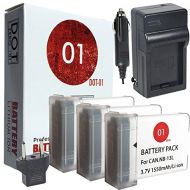 DOT-01 3X Brand Canon SX620 HS Batteries and Charger for Canon SX620 HS Camera and Canon SX620 HS Battery and Charger Bundle for Canon NB13L NB-13L