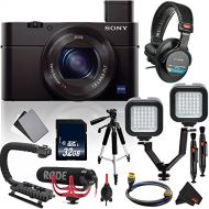 Sony Cyber-Shot DSC-RX100 III Digital Camera Vlogging Kit Rode Mic, Sony Studio Headphones International Model
