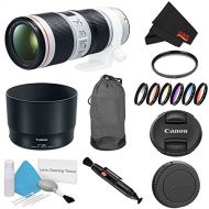 Canon(6AVE) Canon EF 70-200mm f/4L is II USM Lens Bundle w/UV Filter Color Multicoated 6 Piece Filter Kit (International Model)