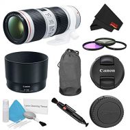 Canon(6AVE) Canon EF 70-200mm f/4L is II USM Lens Bundle w/ 3 Piece Filter Kit (International Model)