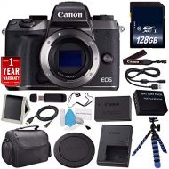 6Ave Canon EOS M5 Mirrorless Digital Camera 1279C001AA (International Model) + LP-E17 Replacement Lithium Ion Battery + 128GB SDXC Class 10 Memory Card Bundle