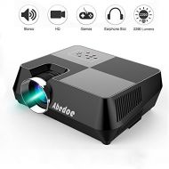 ABEDOE LCD Mini Projector, Abedoe 2200 Lumens 4 Inch Full HD 1080P Multimedia Stereo Speaker Projection with HDMI/Micro SD/AV / VGA/USB Input and Remote Control,for Home Theater/Game / Xb