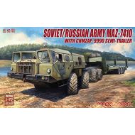 Trumpeter MOC72048 1:72 Modelcollect Soviet/Russian Army MAZ-7410 with CHMZAP-9990 Semi-Trailer [MODEL BUILDING KIT]