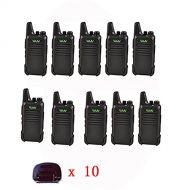 KJD 10 Pcs Mini Walkie-Talkies WLN KD-C1 UHF400-470MHz Long Range 2 Way Portable Ham Radios
