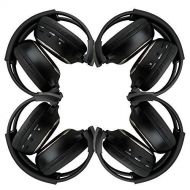 EINCAR New arrival! 4 Pack of Two Channel Folding Universal Rear Entertainment System Infrared Headphones Wireless IR DVD Player Head Phones for in Car TV Video Audio Listening