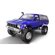 OUYAWEI Kids Remote Control Military Truck Toy 4 Wheel Drive Off-Road Climbing RC Car Model Car Toy Gift Blue car Box Package