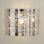 Worldwide Lighting Aramis Collection 1 Light Chrome Finish and Clear Crystal Wall Sconce 8 W x 6 H Small