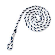 HearthSong Kids Blue Striped Jump Rope with 2 Loop Handles, Sturdy Cotton, 12 Feet 4 Inches Long, 5/8 Thick