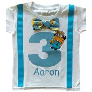 Perfect Pairz 3rd Birthday Shirt Boys Minions Tee - Personalized