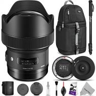 Sigma 14mm f1.8 DG HSM Art Lens for Canon EF wSigma USB Dock & Advanced Photo and Travel Bundle