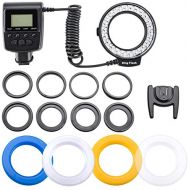 Flashpoint Macro LED Ring Flash VL-48 Bundle with Adapters for 49, 52, 55, 58, 62, 67, 72, and 77mm Diameter Lenses.