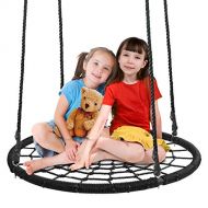 ZENY 40 Kids Web Tree Swing Spide Net Swing with Adjustable Hanging Rope,Great for Tree,Playground,Playroom