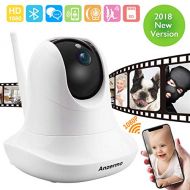 Dome Camera 1080P, Anzermo Full HD Wireless Baby Monitor, WiFi Camera, Preceded Night Vision, Two-way Audio Talk/ Mic, Pan Tilt Zoom Flexible IP Camera for Indoor Security,Smartpho