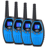 Mksutary Walkie Talkies 22 Channel Two Way Radios Long Range Handheld Walkie Talky Kids Adult Blue 4 Pack