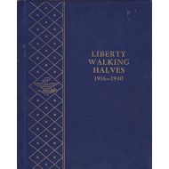 WHITMAN, BOOKSHELF 1916-1940 LIBERTY WALKING HALVES USED WHITMAN BOOKSHELF SERIES No 9423 COIN; ALBUM, BINDER, BOARD, CARD, COLLECTION, FOLDER, HOLDER, PAGE, PORTFOLIO, PUBLICATION, SET, VOLUME