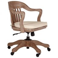Stone & Beam Alicia Contemporary Wood Office Chair, 32H, Brown