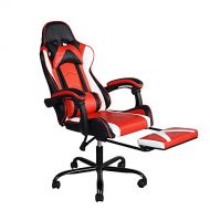 GreenForest Gaming Chair for Adults with Footrest, Computer Chair Lumbar Support, Ergonomic Game Chair High Back, Recliner Office Chair, Red