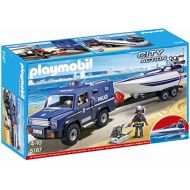 PLAYMOBIL Police Truck with Speedboat