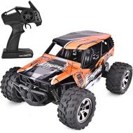 SIMREX A231 RC Cars High Speed 20KM/H Scale RTR Remote Control Brushed Monster Truck Off Road Car Big Foot RC 2WD Electric Power Buggy W/2.4G Challenger Orange