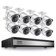 ZOSI 16 Channel 1080p Security System,16 Channel Full HD 1080p Hybrid DVR Recorder and 8 Outdoor/Indoor CCTV Bullet Camera 1080p with 100ft Long Night Vision and 105°Wide Angle (No
