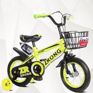 Childrens bicycle ZHIRONG Blue Red Yellow Sizes: 12 Inches, 14 Inches, 16 Inches, 18 Inches Outdoor Outing
