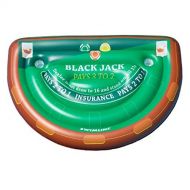 Swim Central Inflatable Blackjack Table Game with Water Proof Cards Ages 13 Years and Up 60”
