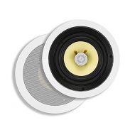 Monoprice 6-1/2-inch Kevlar 2-Way In-Ceiling Speakers (Pair) - 60W Nominal, 120W Max