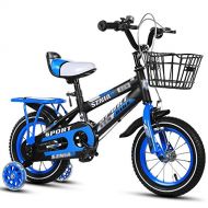 Childrens bicycle ZHIRONG Blue Red Orange Sizes: 12 Inches, 14 Inches, 16 Inches, 18 Inches Luminous Auxiliary Wheel
