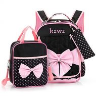 COOLLO Ultra Cute Bow Backpack for Girls Waterproof School Bag and Lunch Handbag Set