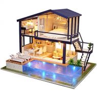 Millet16zjh millet16zjh Wooden Time Apartment DIY Miniature Dollhouse Model with Music Assembly Toys