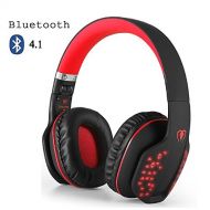 Bluetooth Over-Ear Headphone,Beexcellent Foldable Wireless HiFi Stereo Bluetooth 4.1 Headset,Noise Cancelling, Soft Earmuffs, LED effect, w/Built-in Mic and Wired Mode for PC Lapto