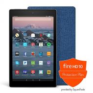 Fire HD 10 Protection Bundle with Fire HD 10 Tablet (64 GB, Black), Amazon Cover (Marine Blue) and Protection Plan (2-Year)
