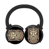 YES-666 Thor.Godmask.Stereo Wireless Headset with Microphone Bluetooth Foldable Portable Stereo Headset for Pc/Tv/Phone Black