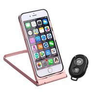 Unknown New R-just Case Aluminum bumper With Wireless Bluetooth Remote Shutter Lazy people Stand For iphone 6/6s - Roses gold