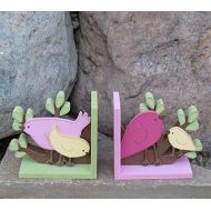 Lisabees Craft and Design Birds and Branches bookends for children library, bookshelf