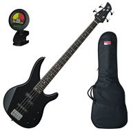 Yamaha TRBX174 BL TRBX-174 Black 4 String Bass Guitar w Gig Bag and Tuner