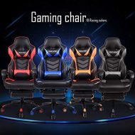 GLOBAL SHIPMENTS Gaming Chair Racing Style Leather High Back Computer Office Swivel Seat Foot Rest Based on,
