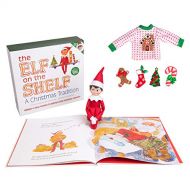 The Elf on the Shelf Elf On The Shelf Boy with Customizable Christmas Sweater Set - Blue Eyed Boy Elf w Book, Sweater, and Five Festive Holiday Outfit Decorations