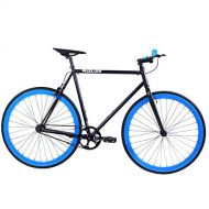Golden Cycles Fixed Gear Bike Steel Frame Fixie with Deep V Rims-Collection (Magic, 55)
