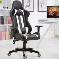 WATERJOY Office Desk Chair, Gaming Recliner Racing Chair High-Back Chair Adjustable Ergonomic Executive Swivel PU Leather Office Task Computer Chair with Headrest and Lumbar Suppor