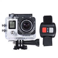 Andoer 4K 30fps/1080P 60fps Full HD 16MP Action Camera Waterproof 30m WiFi 2.0LCD Sports DV Cam Camcorder 170 Degree 4X Zoom Dual Screen Car DVR w/ Remote Control