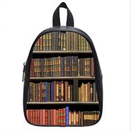 Artsbaba Black Backpack Bookshelf Cartoon School Bag 15H x 12L x 5W