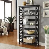 Scranton & Co 4 Shelf Bookcase in Glossy Black