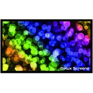 Homeland Hardware Delux Screens 120 inch 4K/8K Ultra HDR Projector Screen - Active 3D Ready - 6 Piece Fixed Frame - Home Theater Movie Projection Screen - PVC Matte White - Velvet Border (120, 16:9)