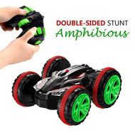 Stunt Car SZJJX 2.4Ghz 4WD RC Car Boat 6CH Remote Control Amphibious Off Road Electric Race Double Sided Car Tank Vehicle 360 Degree Spins and Flips Land & Water