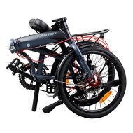 Camp Adult Folding Bike for Men Women 20 inch Aluminum 16 Speed Shimano Gears Disc Brake with Magnets Thunderbolt