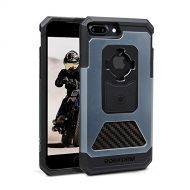Rokform Fuzion Pro Series iPhone 8 Plus Case / iPhone 7 PLUS Case Protective Aluminum & Carbon Fiber Magnetic Case with twist lock & universal magnetic car mount (Gun Metal)