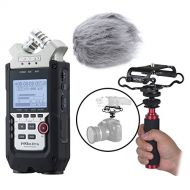 Movo Zoom H4n PRO 4-Channel Handy Recorder Kit with Deadcat Windscreen, Shockmount, Camera Mount and Mic Grip