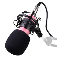 AopnHQ Condenser Pro Audio BM800 Microphone Sound Studio Dynamic Mic +Shock Mount Pink