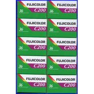 10 Rolls Fujifilm Fujicolor C200 200 ISO 36 exp 35mm Color Negative Film (Pack of 10)